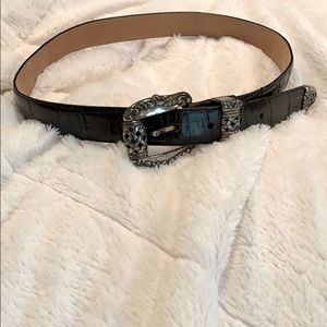 Vintage Brighton Black Medium Belt